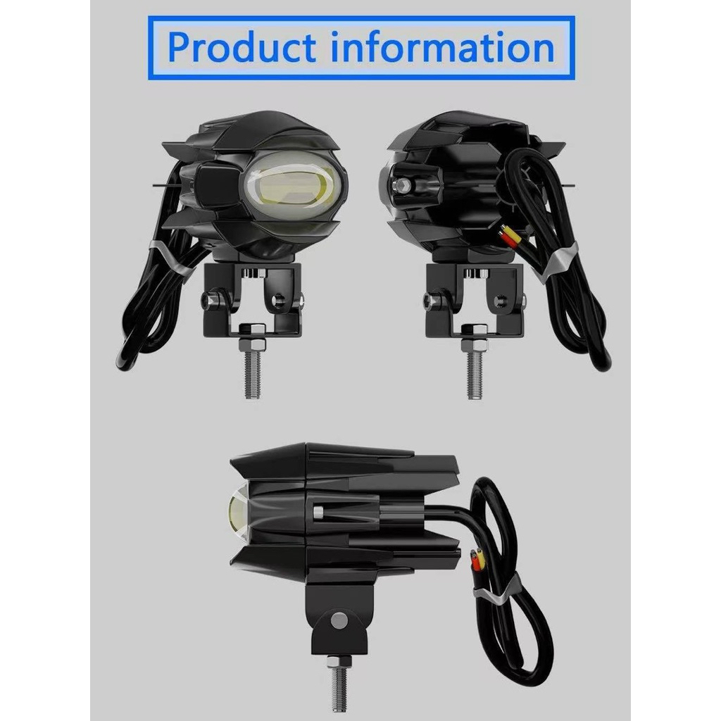 Lampu LED sepeda motor putih dan kuning Motorcycle