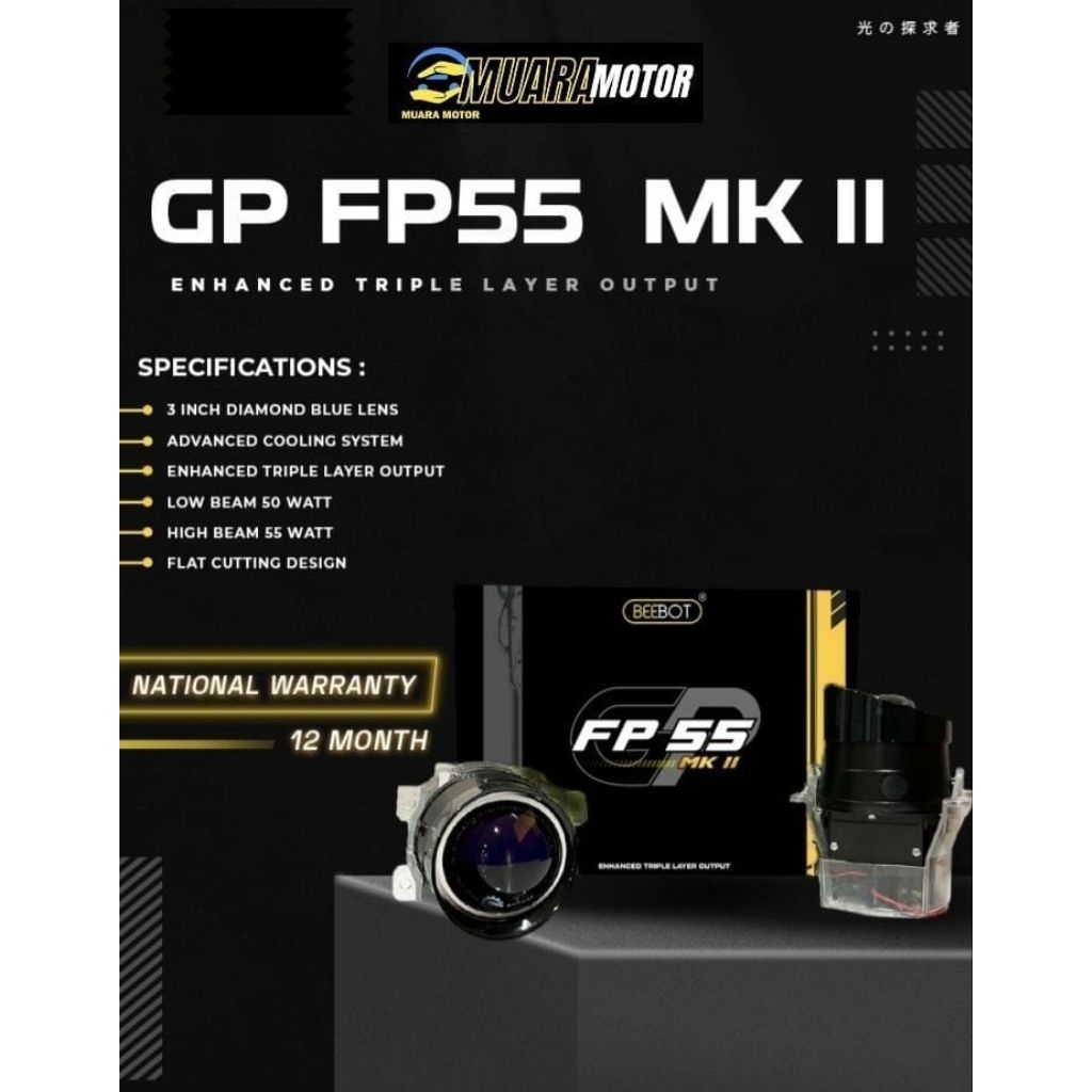 BEEBOT BILED FOGLAMP PROJECTOR 3inch - GP FP55 MK II