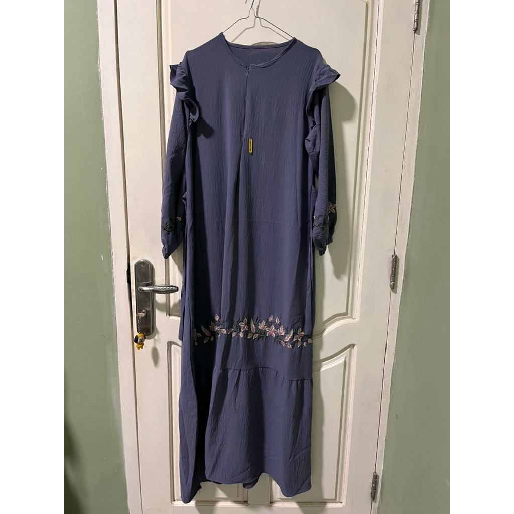 gamis wanita/ remaja warna abu kebiruan