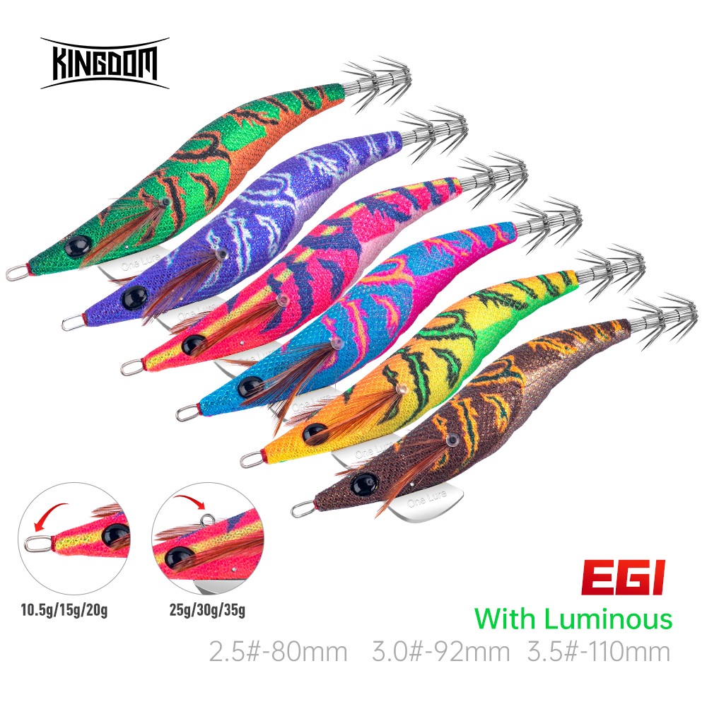 [Produk Baru] Kingdom EGI SHRIMPER Umpan Pancing Umpan Udang 3.0# 92mm 25g 30g Umpan Cumi-cumi Umpan