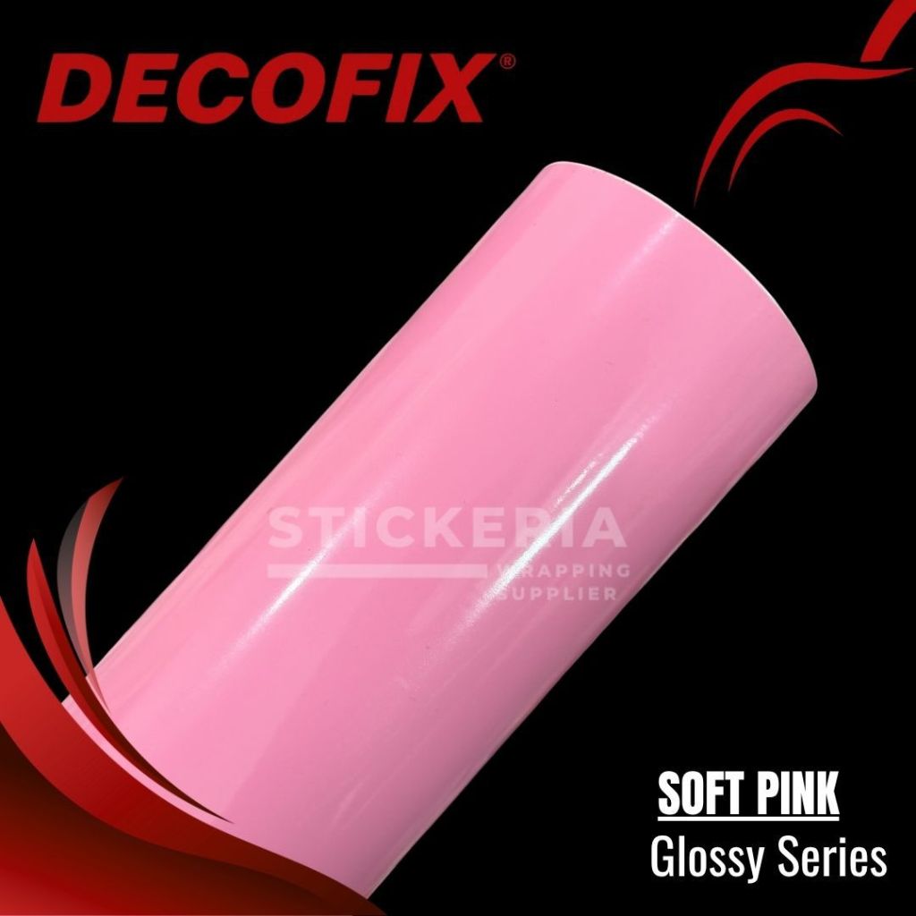 Skotlet Pink Glossy Sticker Motor Mengkilap