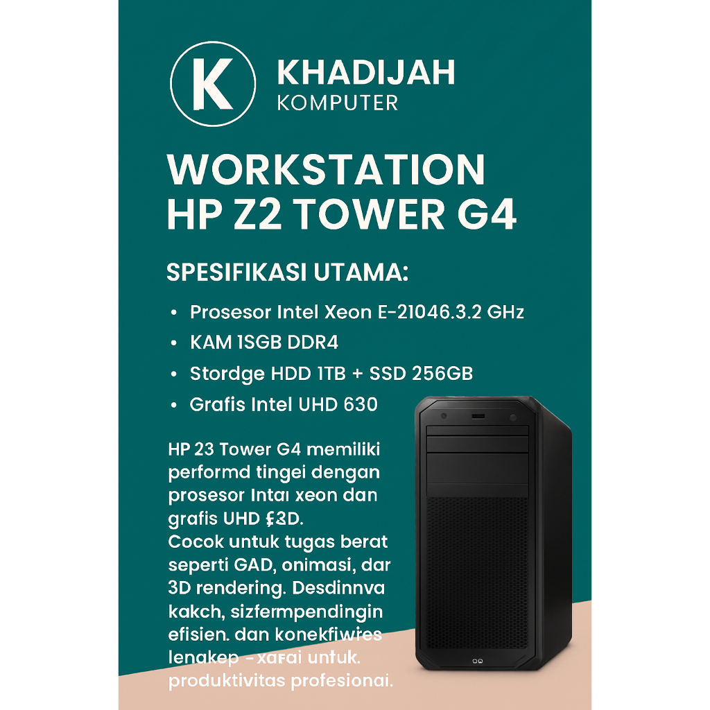 HP Tower Z2 G4 Workstation