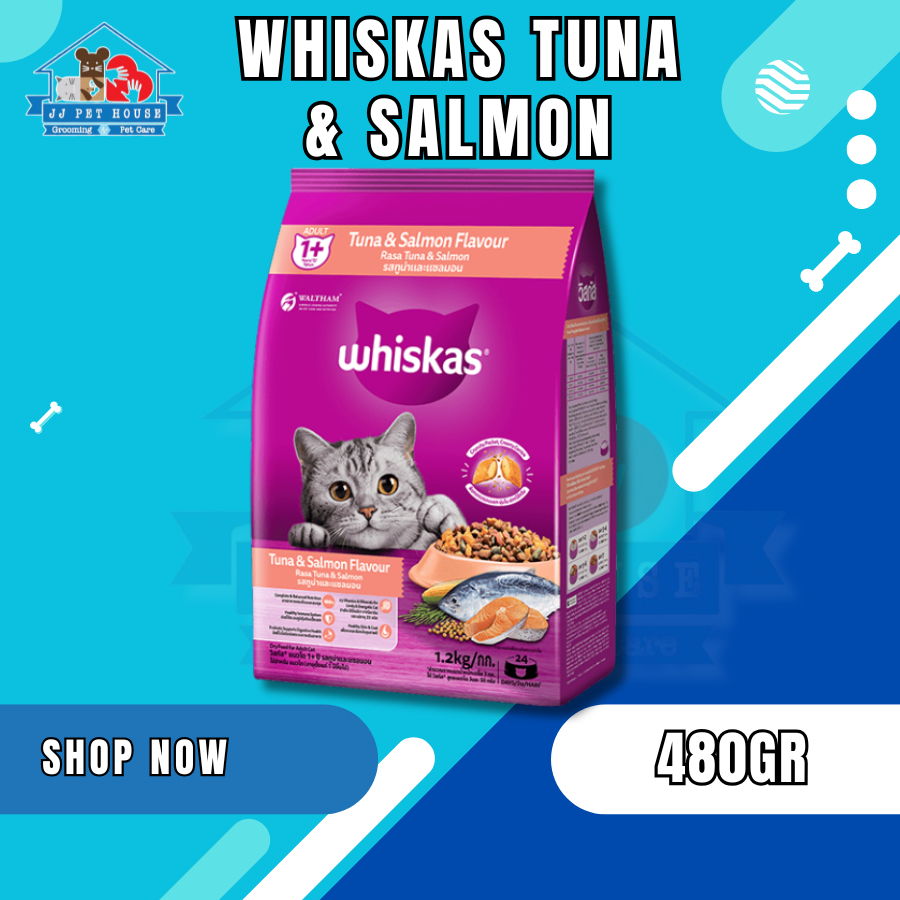 WHISKAS TUNA & SALMON 480GR