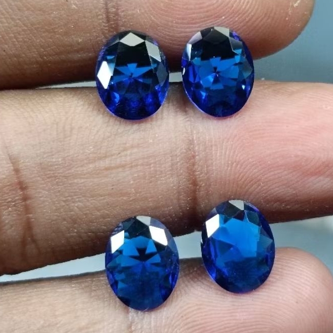 Batu Akik Biru King Safir , Cutting Oval 10 x 8