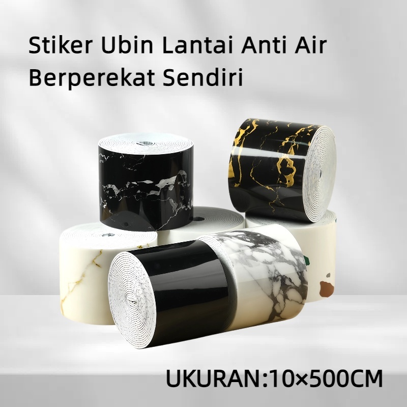 List Dinding Keramik Self Adhesive 10cmx5M Anti Air | Lis Dekorasi Anti Lembap Wallpaper Border Dapu