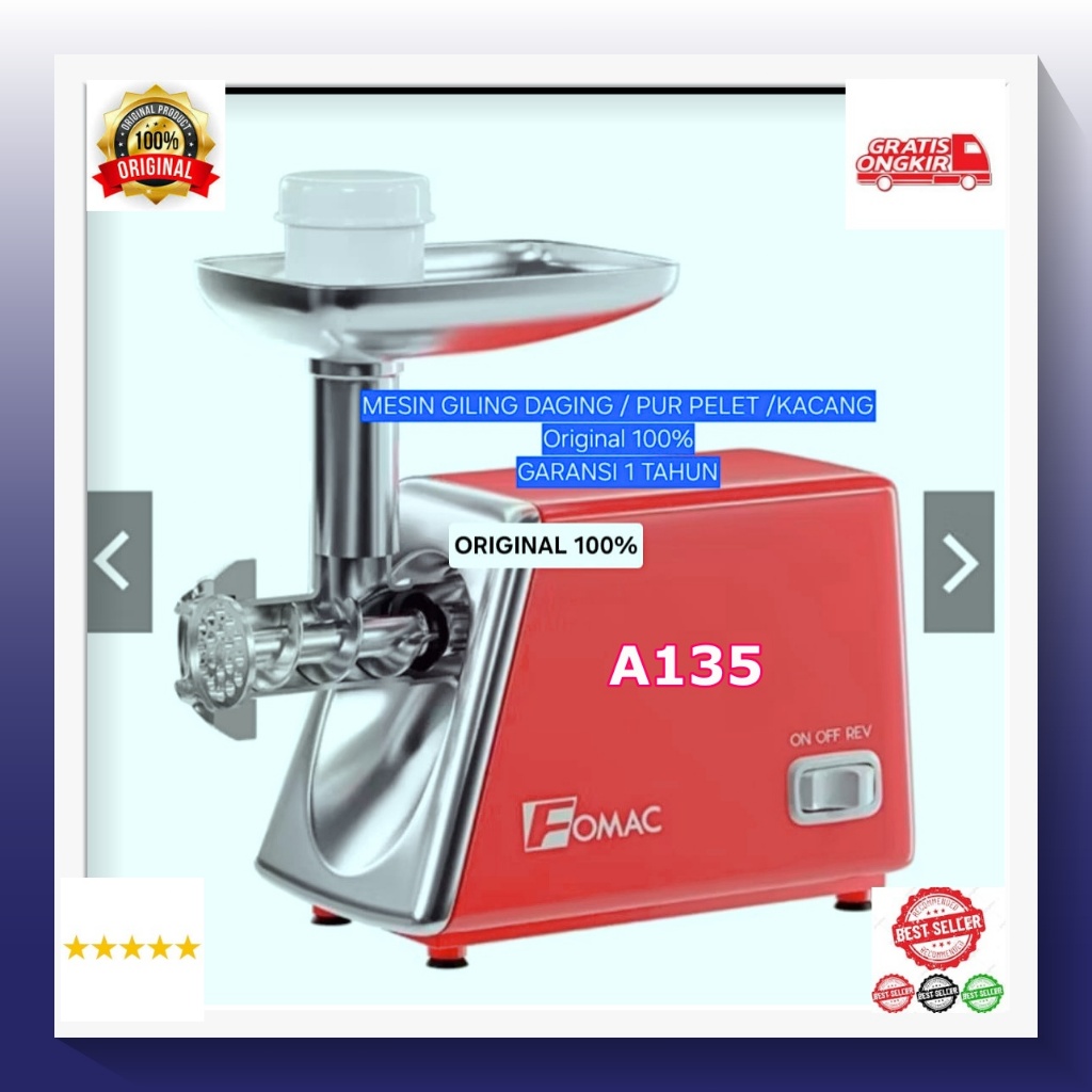 A135 Mesin penggiling daging 350w 350 W ORI 100% ALAT PERALATAN GILING PUR VOER SAYURAN KACANG PENGH
