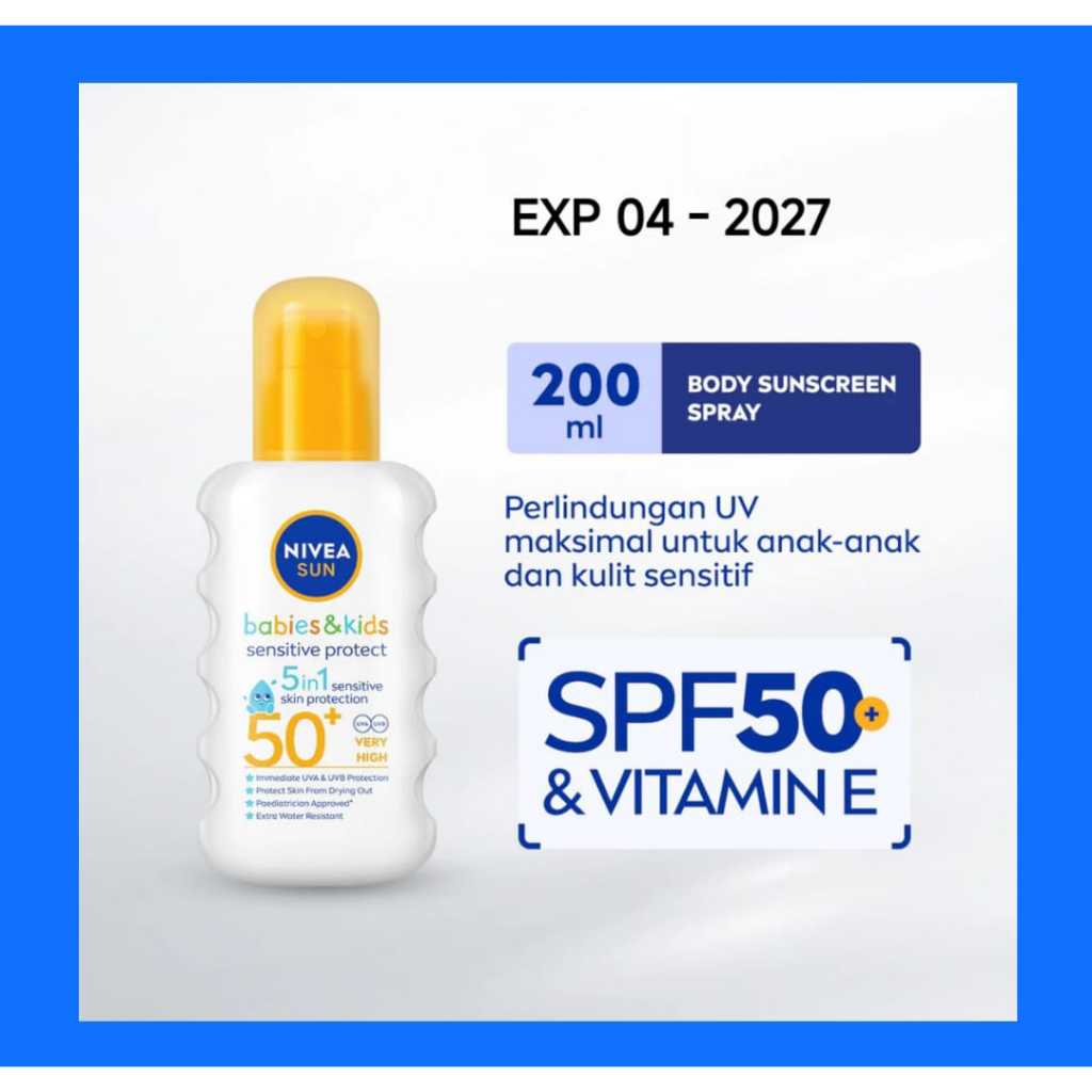 NIVEA SUN KIDS Body Lotion SPF Extra Protect Ultra Sensitive SPF50+ 200ml - Sunscreen anak bayi kuli