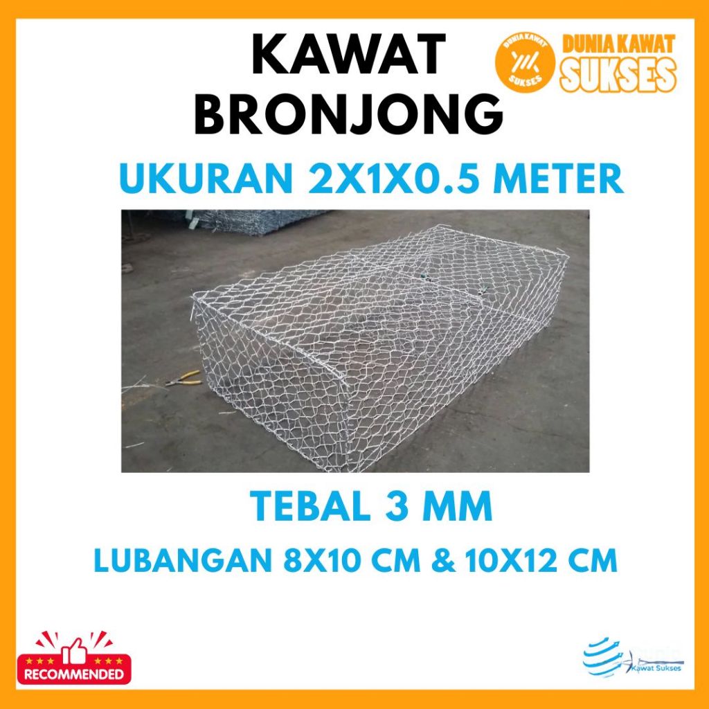 Kawat Bronjong / Kawat Penahan Erosi (pabrikasi) 3 mm