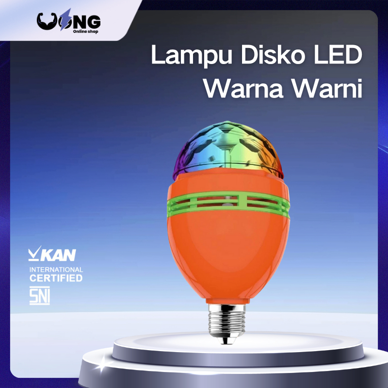 Lampu Disko Led Fitting Putar Otomatis Lampu Disko Warna Warni RGB Karaoke Party Light-Wongs