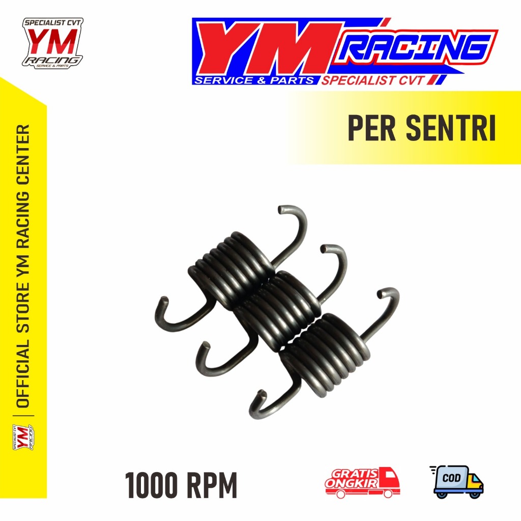 PER CENTRI 1000 RPM 1 SET ISI 3 PCS/BUAH (UNTUK SEGALA MOTOR MATIC) PER GANDA 1000 RPM // PER KAMPAS