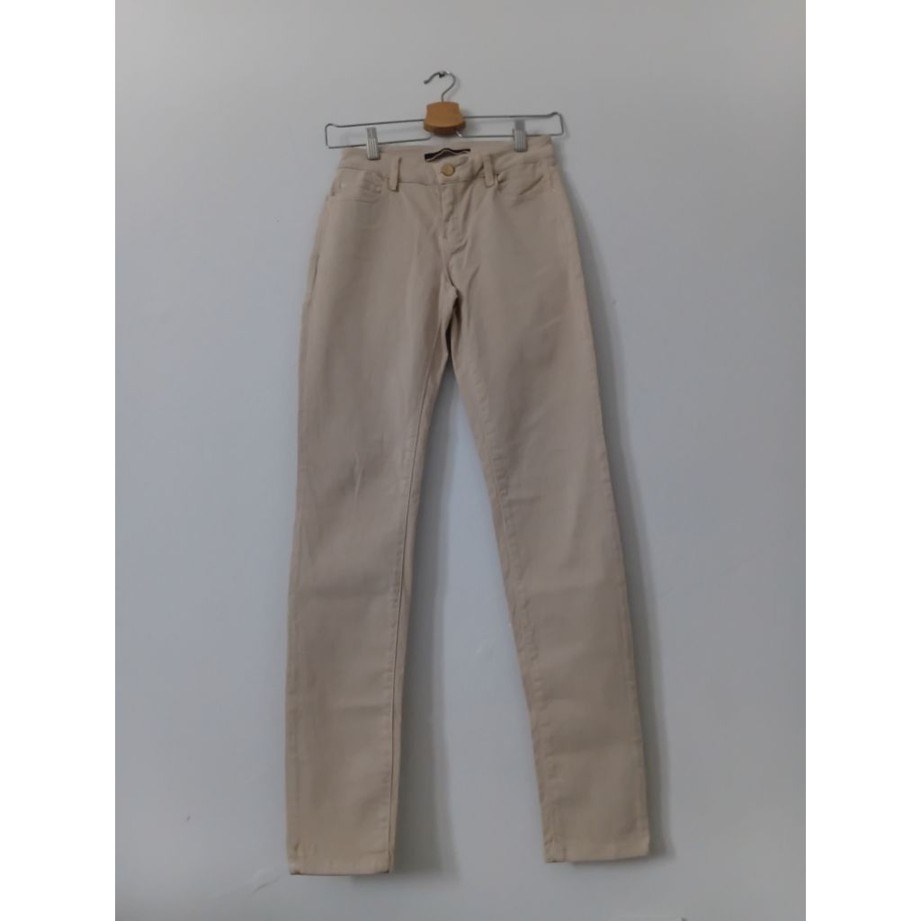 Massimo Dutti Womens Skinny Fit Jeans Beige