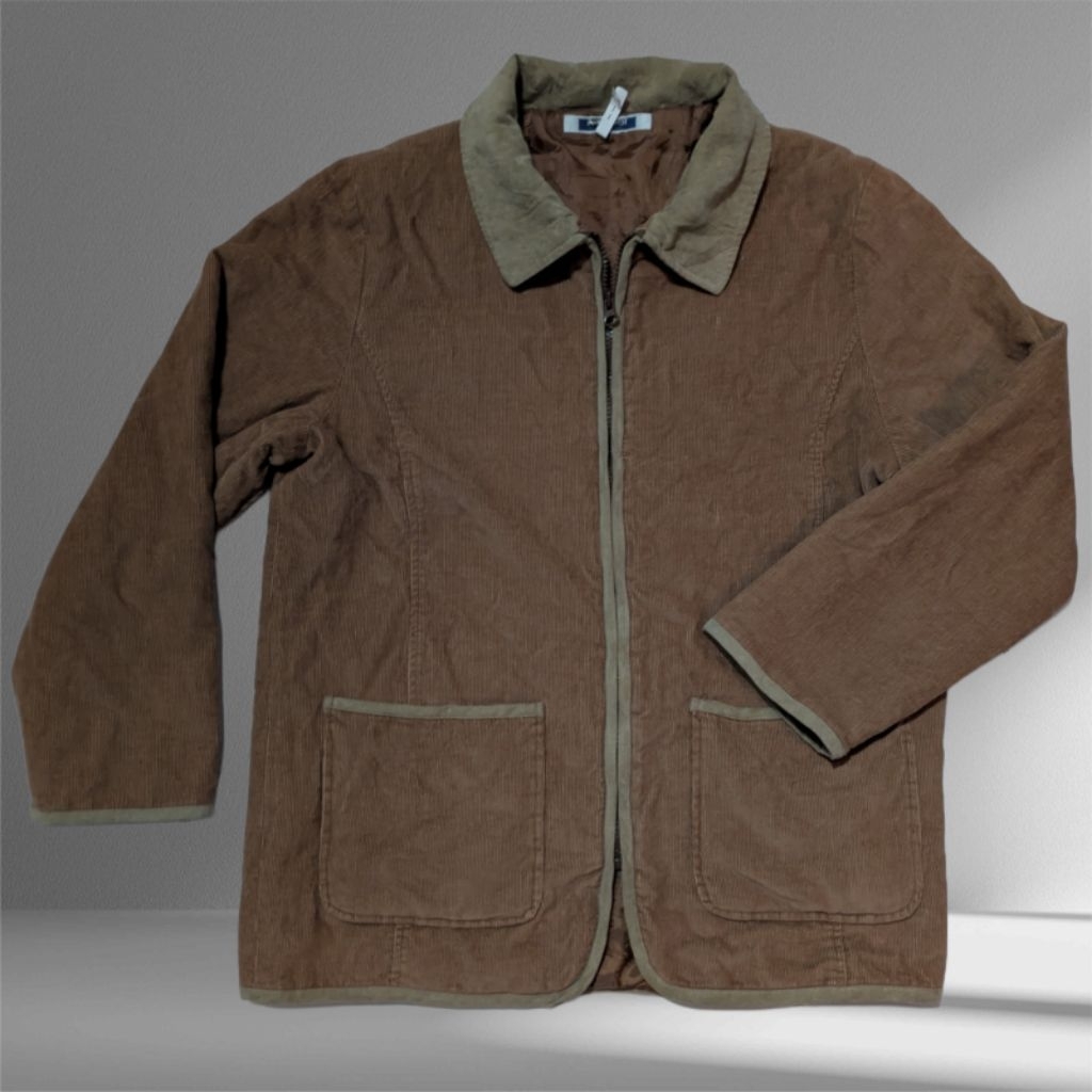 Jacket Casual Harrington Corduroy Suede Branded Prime Spot Original Second Preloved