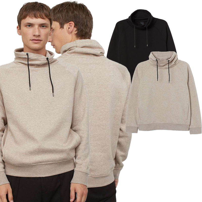 ATASAN SWEATER HOODIE FUNNEL COLLAR LONGSLEEVE POCKET SAMPING