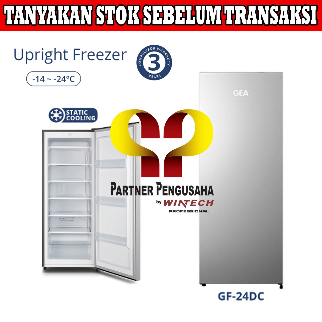 GEA GF-24DC Upright Freezer Kulkas Pembeku / Freezer Berdiri