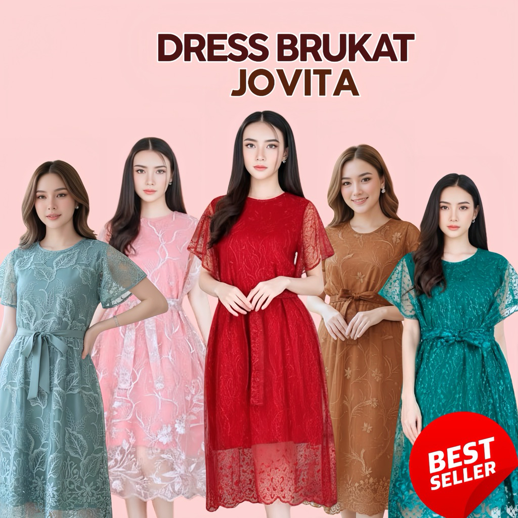 DRESS BRUKAT PESTA MURAH MEWAH JOVITA CALISTA