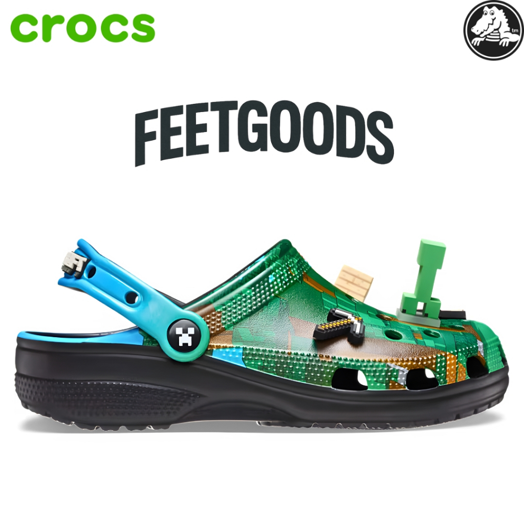 Classic Clog Minecraft x Crocs Sandal Anak & Dewasa Unisex