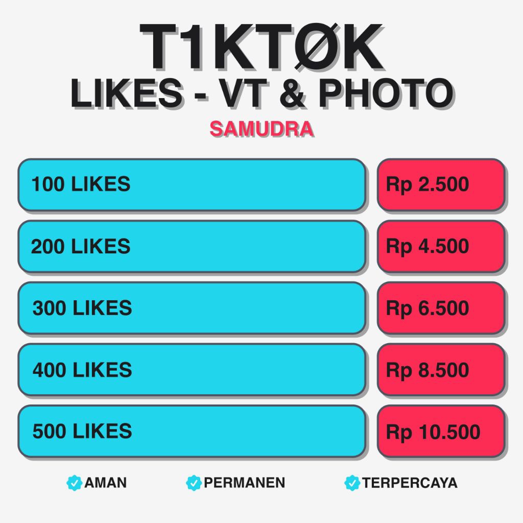 Tiktok Like Proses Cepat Aman Termurah - Likes Tiktok Bergaransi