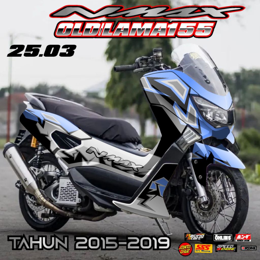 (COD) TERBARU Decal Sticker DECAL NMAX OLD TAHUN 2015-2019 FULL BODY NEW FI STICKER KEREN NMAX VIRAL