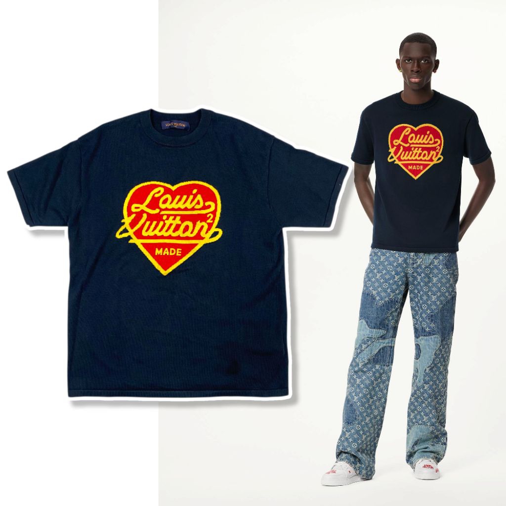 Louis Vuitton x Nigo Intarsia Jacquard Heart Crewneck