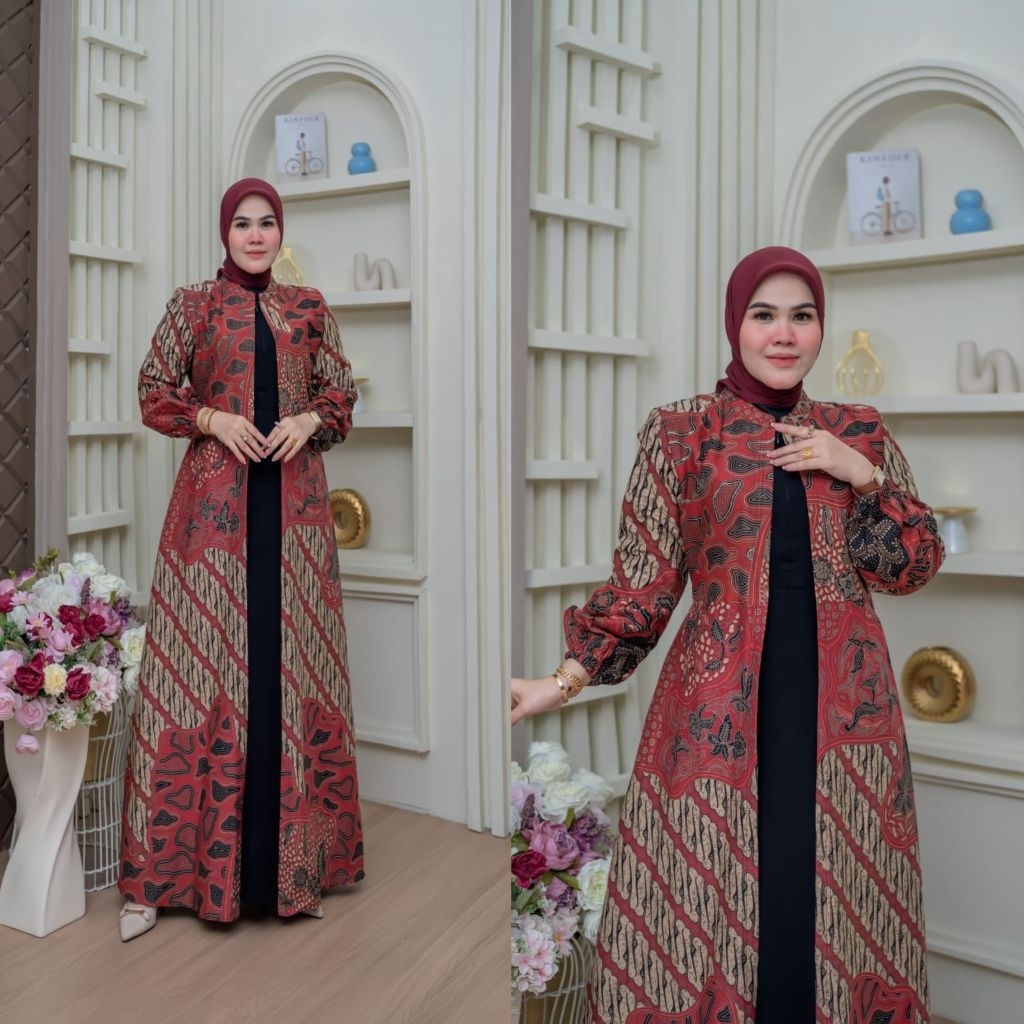 Gamis Batik Katun / Gamis Batik Polos /Gamis Pesta / Gamis Batik Standar & Jumbo