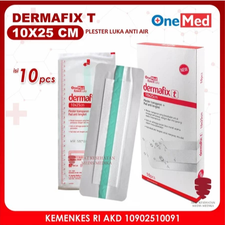 Plaster Transparan Dermafix T 10 x 25 cm Onemed, Plester Luka Sesar Anti Air Bening (1 PCS)
