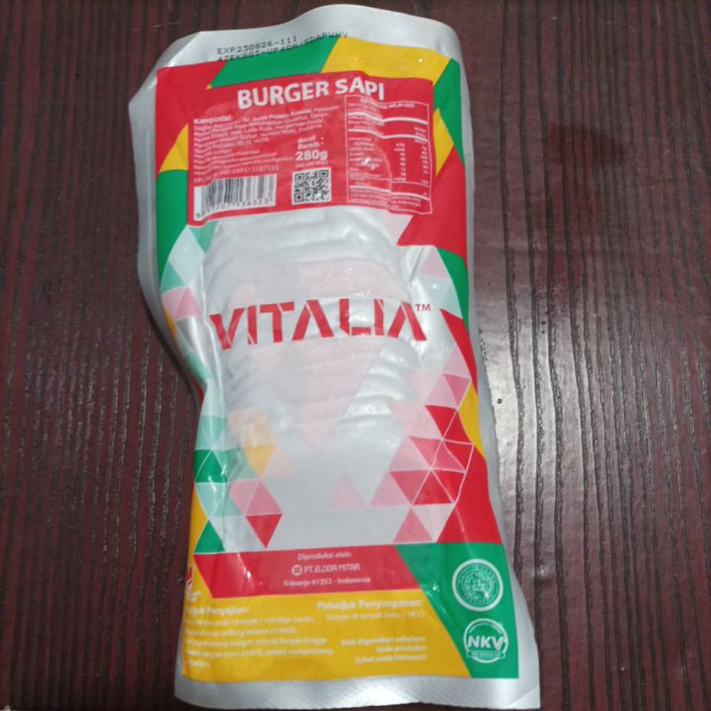 Vitalia Daging Burger Sapi 280g isi 20pcs