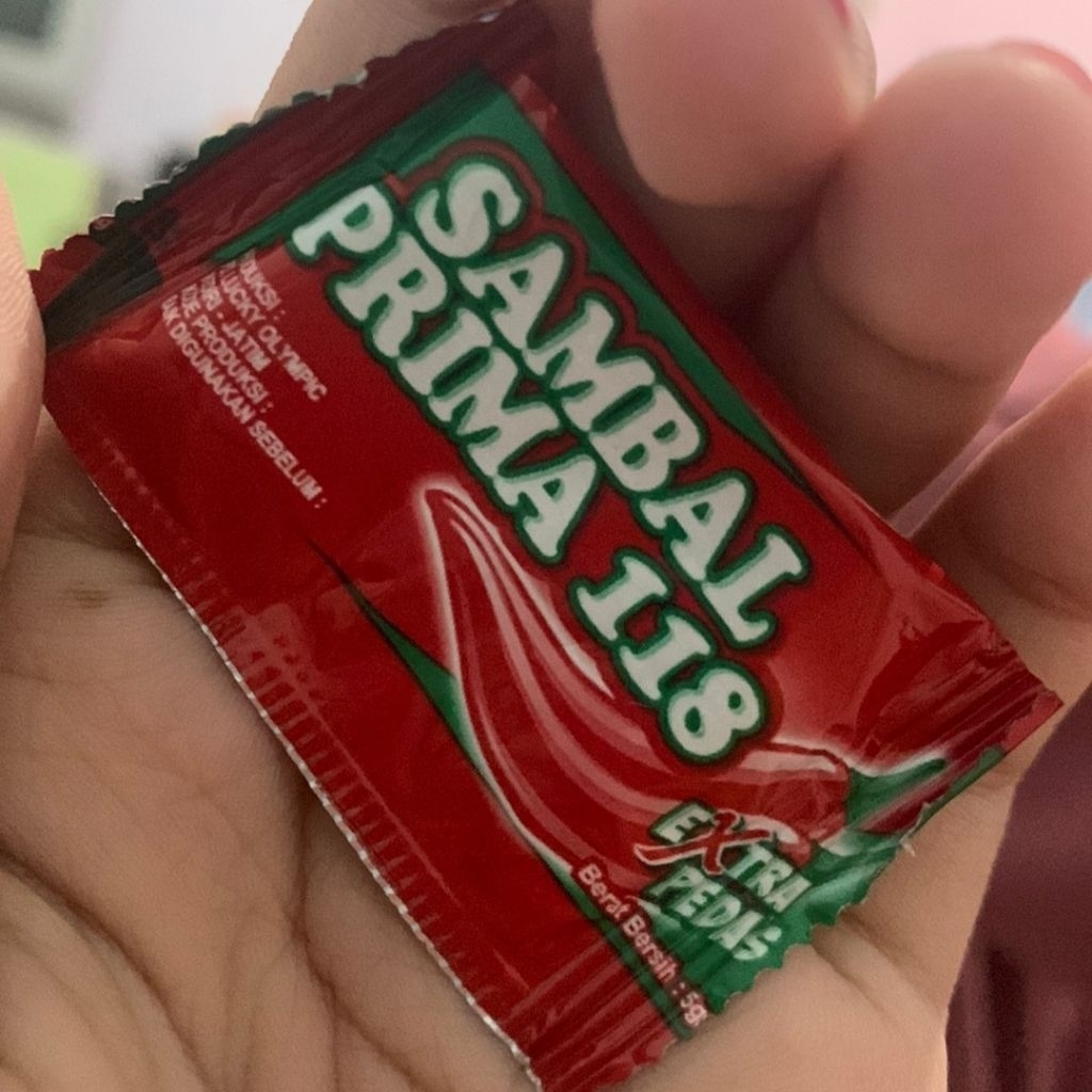 Saos Sambal Prima 118 (800 Sachet) / Saus Sachet Prima Merah / Saus Prima Extra Pedas