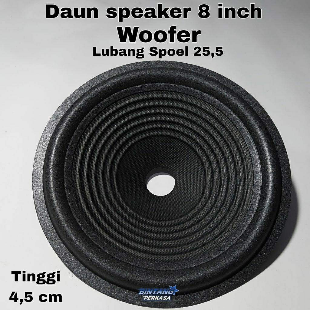 Daun Cone konus kertas Speaker spiker spk speker 8 Inch 8 in 8inch 8in Woofer Woper Wofer