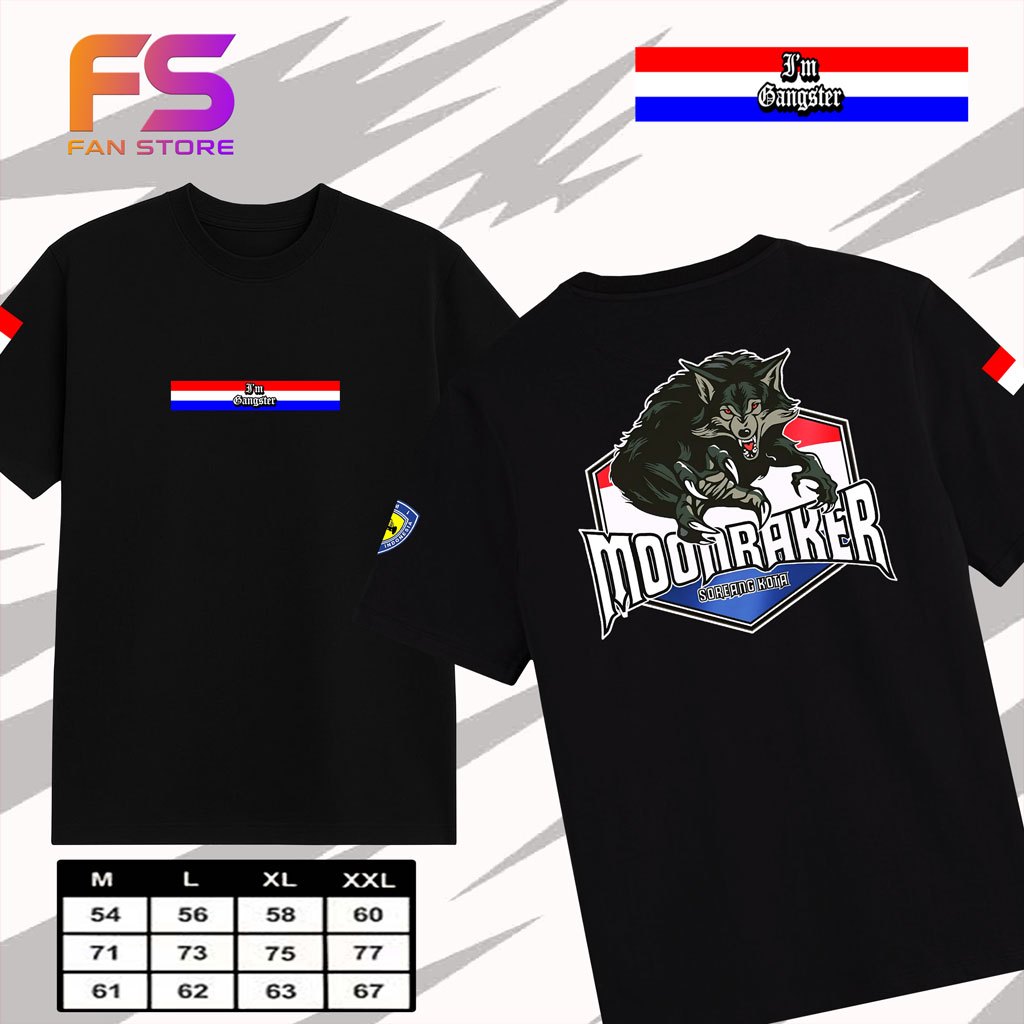 Kaos Pria Baju Pria Im Gangster Moonraker Bandung Indonesia Imi Ormas Sablon DTF / Kaos Moonraker CO