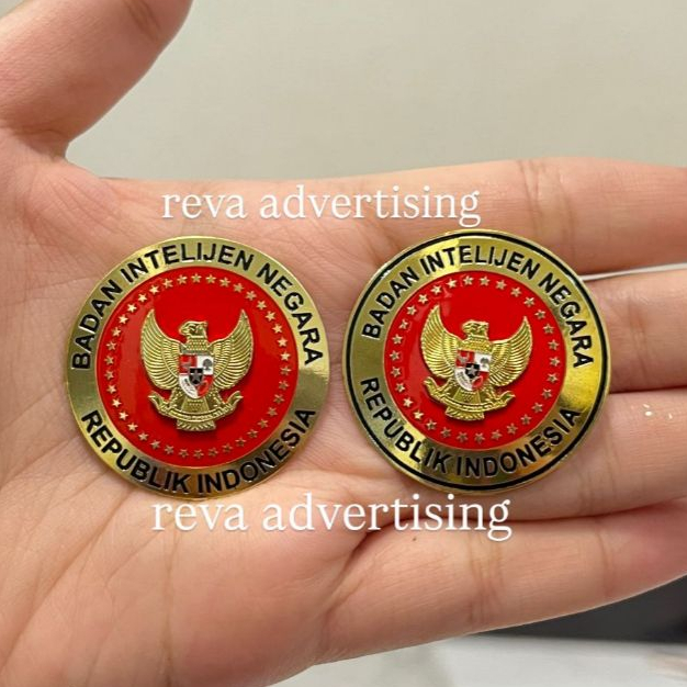 pin dada BIN merah magnet | badan intelijen negara