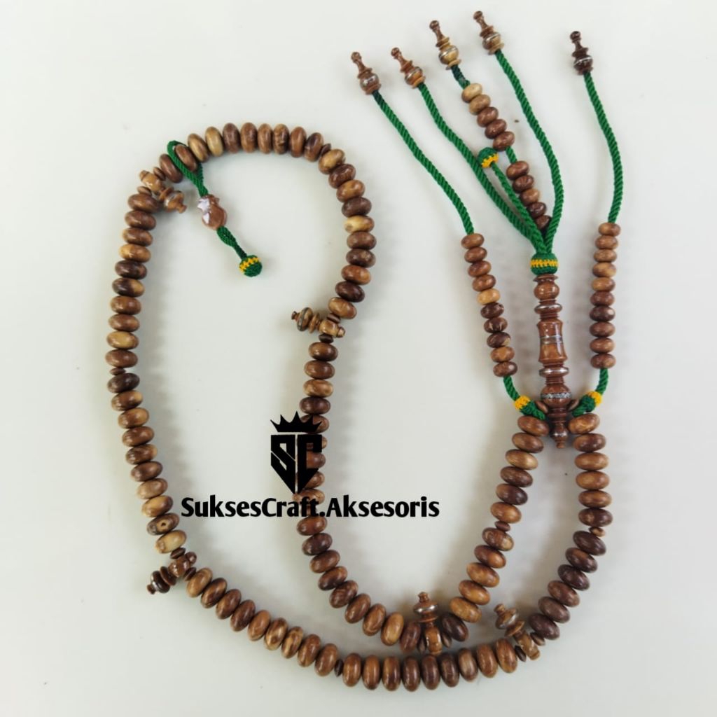Tasbih kaoka setting tijani kaukkah asli bahan impor kinclong istimewa tasbih antik