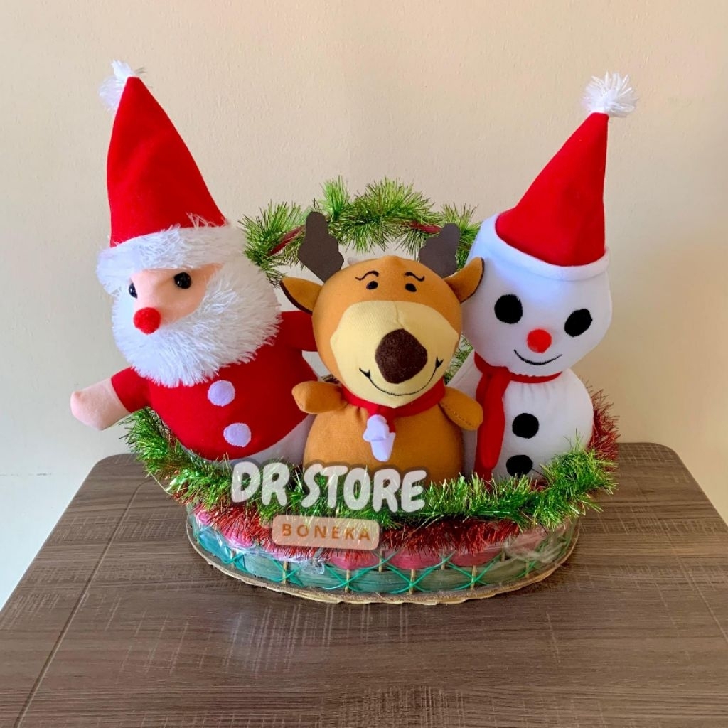 boneka santa/santa clause boneka/santa claus plush/santa claus/sinterklas/boneka natal