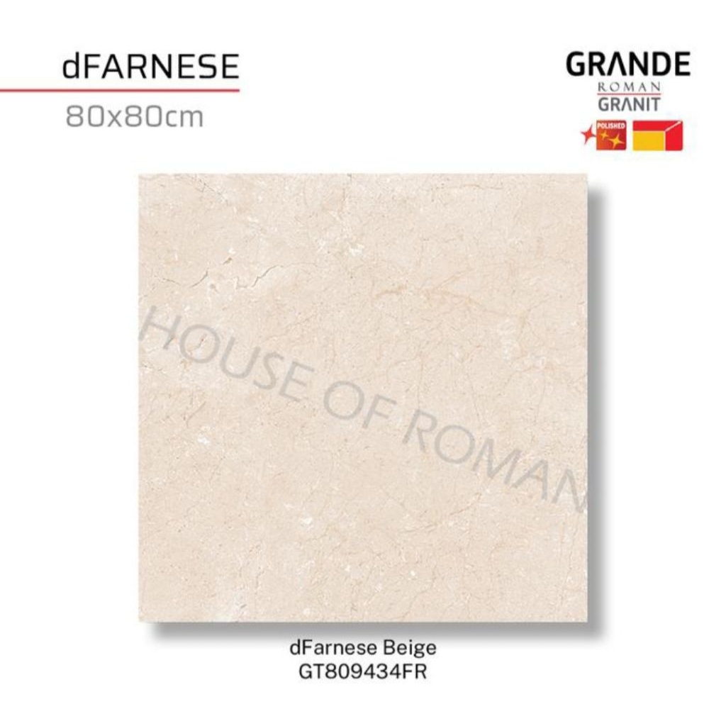 Roman Granit GT809434FR dFarnese Beige 80x80 Kw1