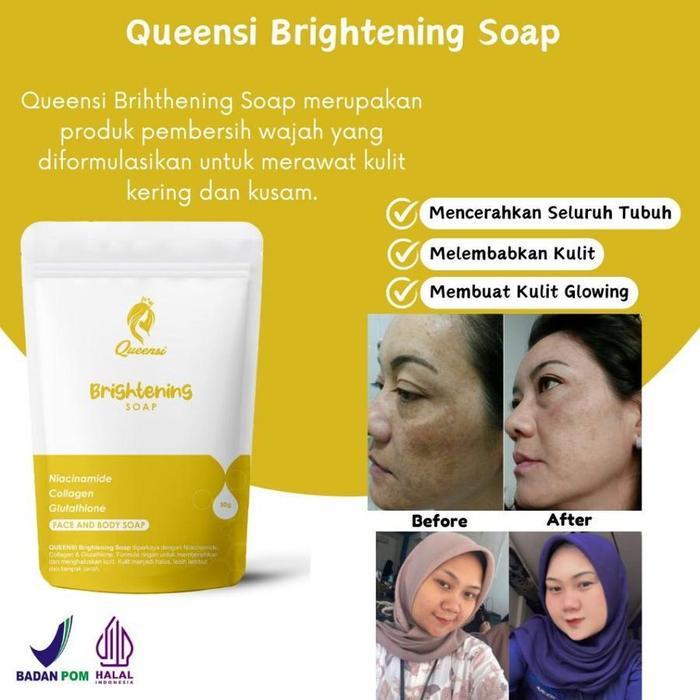 Sabun Queensi Soap Care Acne Soap, Brightening Soap, & Body Soap Care With Sulfur - Membantu Mencera