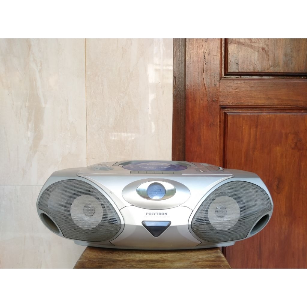 radio polytron boxer silver mini compo polytron radio dan tape pemutar kaset pita type BX 500