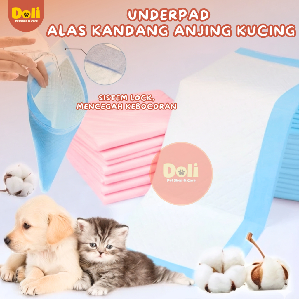 Underpad Hewan Alas Tidur Anjing Pad Pipis Anti Bocor Underpads Kucing Anjing Perlak Ukuran Besar