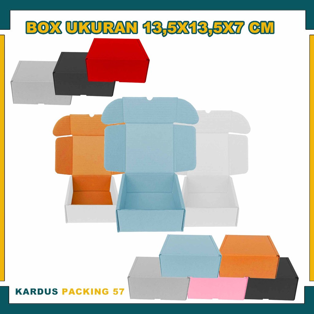 Box 13,5x13,5x7 Cm / Box Lipat Samping / Kardus Ikat Pinggang / Box Polos / Box Kado