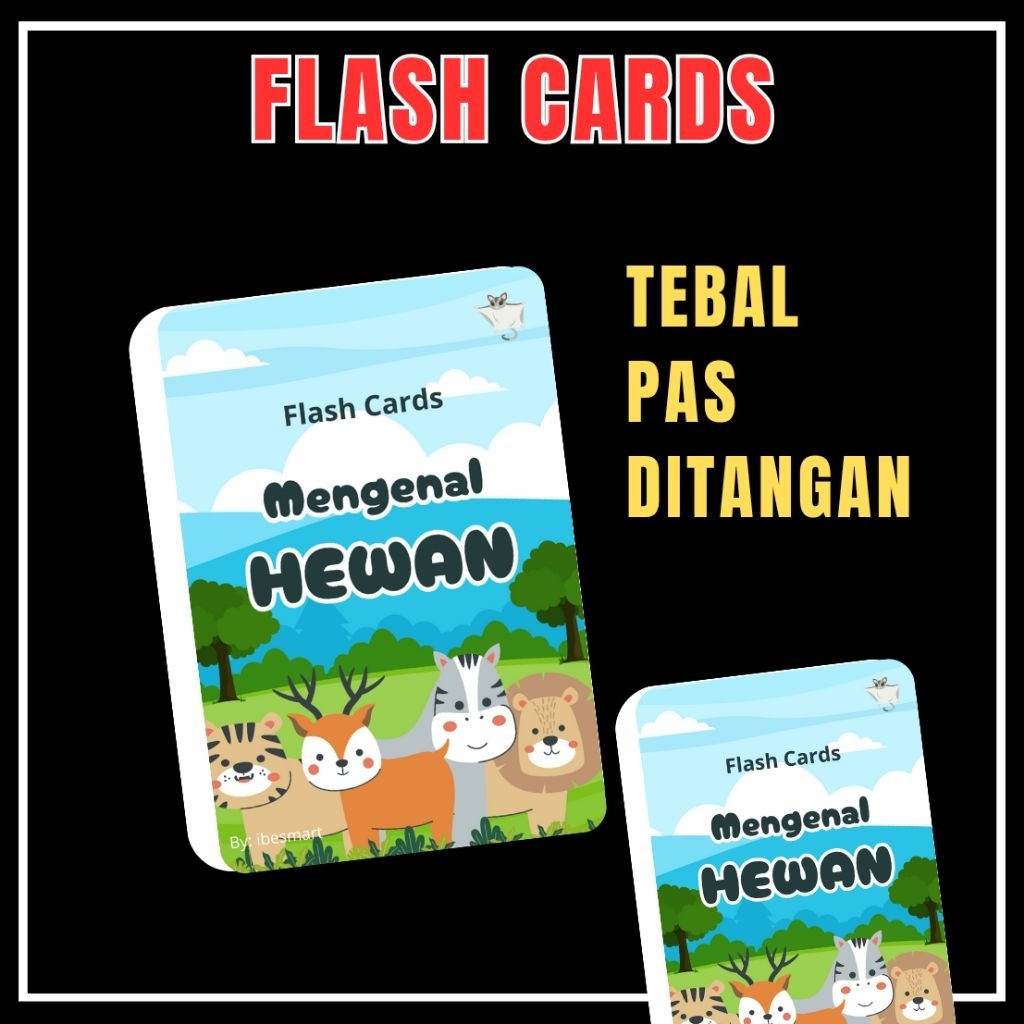 flash cards mengenal hewan kartu pengingat kartu belajar kartu edukasi kartu belajar kartu pintar