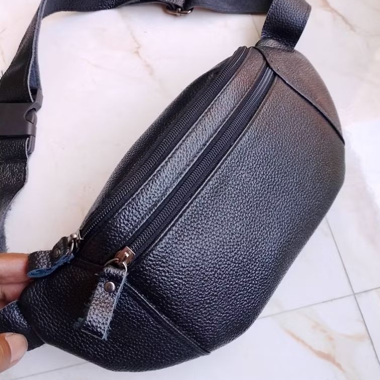 WAIST BAG TAS DADA KULIT ASLI /TAS KULIT SAPI ASLI