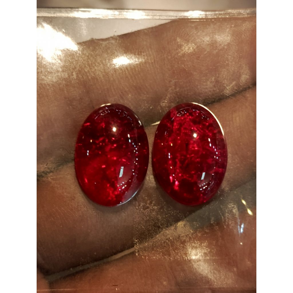 batu Mirah siam delima serat seribu super mewah 2 pis 16 rb