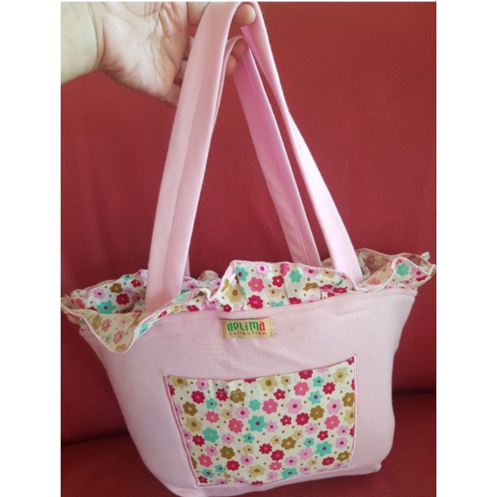 Mukena Anak Pink Floral Brand Delima Collection