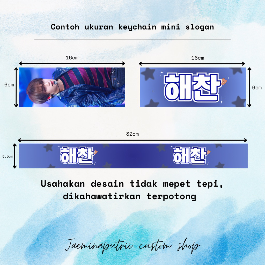 KEYCHAIN SLOGAN MINI CUSTOM // KEYCHAIN KPOP BAHAN KAIN PREMIUM