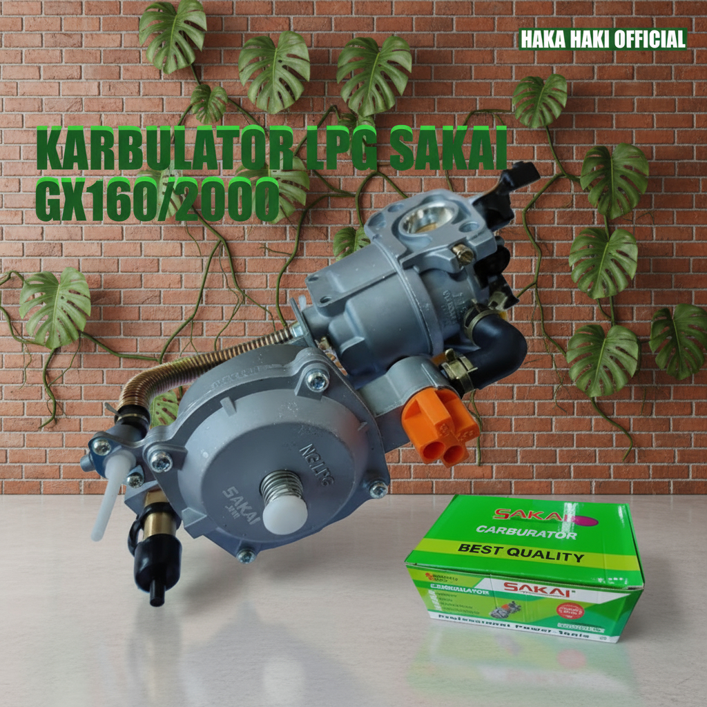 KARBULATOR LPG GX160 200 SAKAI/ KONVERTER KIT GENSET AIR HYBRID BENSIN KE LPG MURAH