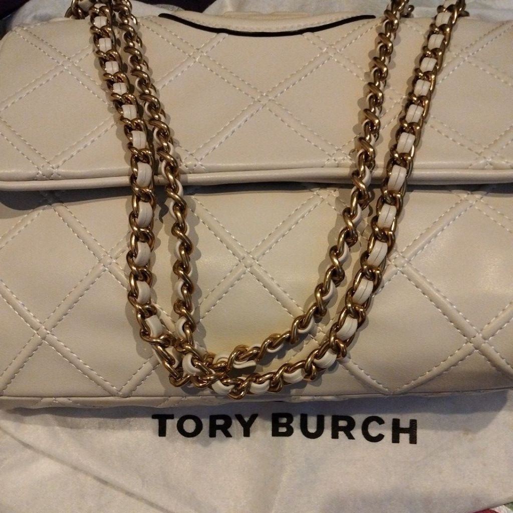 Tas wanita tas pesta Sling bag tas rantai tas kondangan simpel warna putih ivory tas selempang bahu 