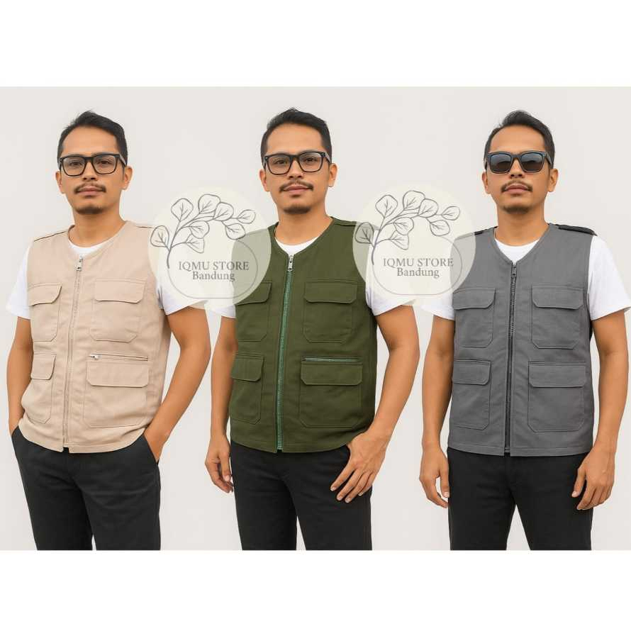 Rompi tactical - rompi cargo - vest pria casual - rompi safety proyek - rompi vest lapangan - rompi 