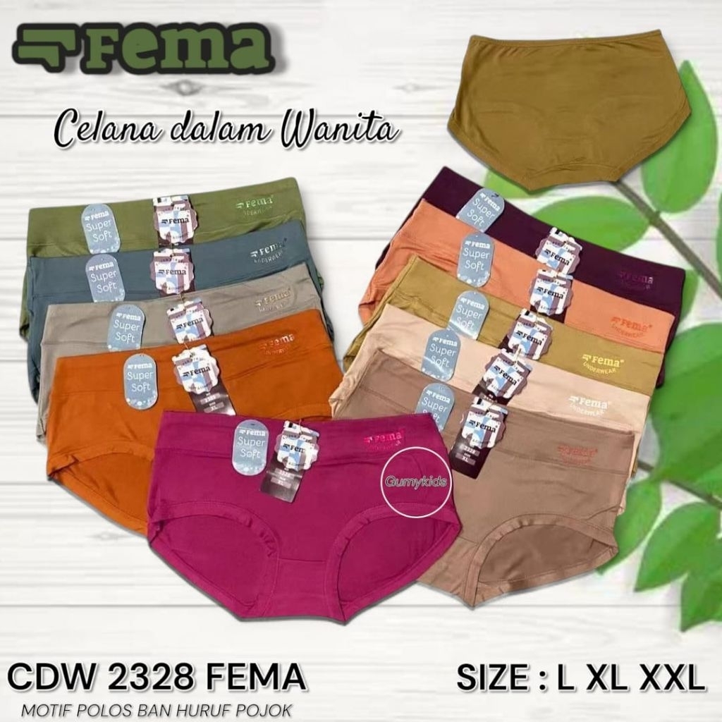 1Lusin CD 2328 FEMA /Celana dalam Wanita 2328 FEMA