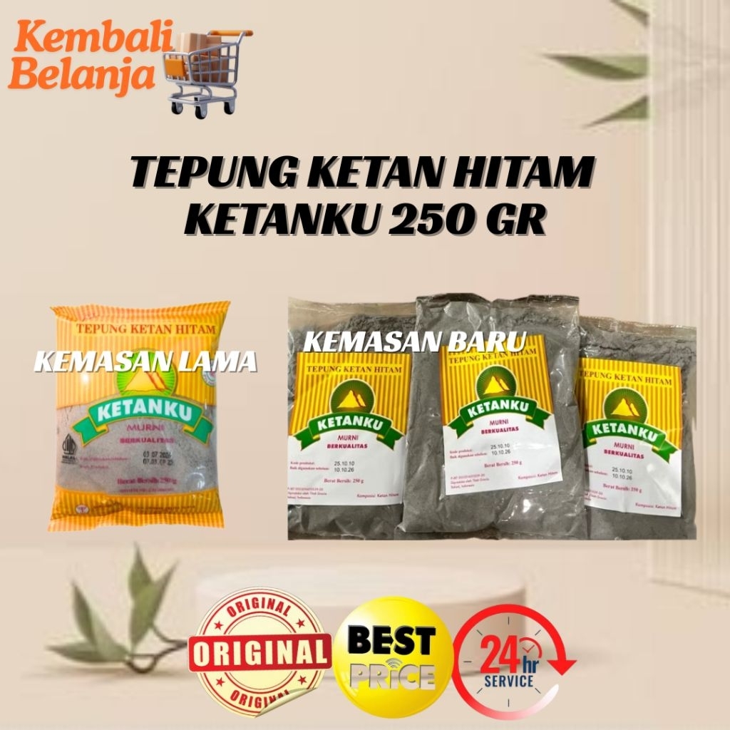 Tepung Ketan Hitam Ketanku 250 Gr/ Ketanku Tepung Ketan Hitam/ Ketanku Murni Berkualitas/ Tepung Ket