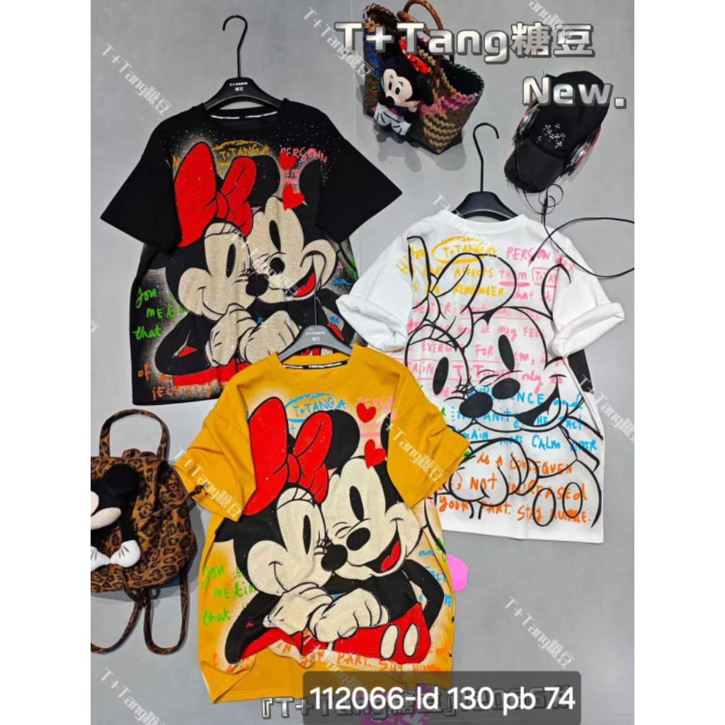 SALE KAOS T+TANG OVERSIZE IMPORT MICKEY & MINNIE / KAOS PREMIUM / KAOS WANITA / KAOS DISNEY