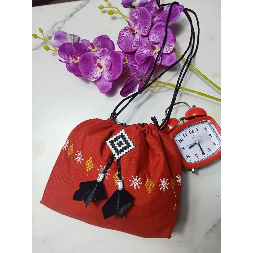 tas sepu adat toraja terbaru & termurah motif random ( acak )