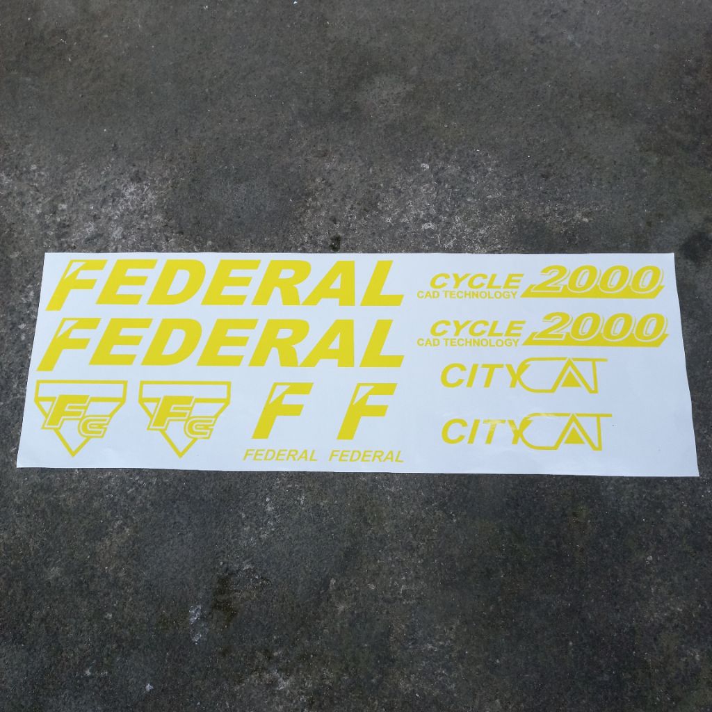 Sticker sepeda FEDERAL FC 2000 CITY CAT cutting